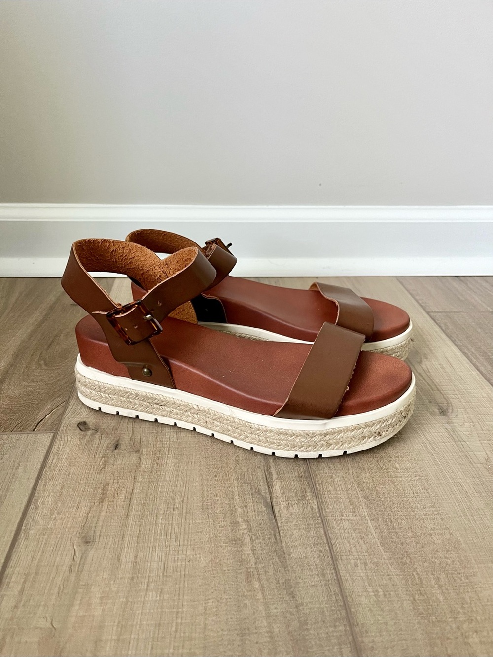 MIA Kiera Brown Platform Espadrille Sandals, 9 - Picture 4 of 6